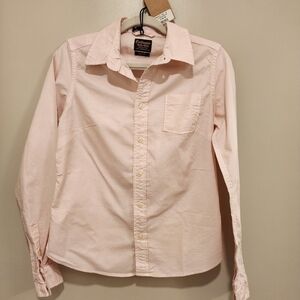 Civilianaire Faded Pink Shrunken Boyfriend Shirt Ladies sz Medium